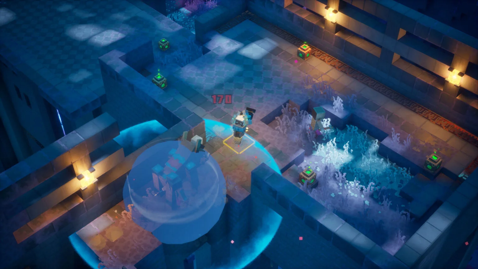 Heroes exploring a dark chamber in Dungeons II Sift coverage